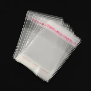 1000 pc OPP Cellophane Bags, Small Jewelry Storage Bags, Self-Adhesive Sealing Bags, Rectangle, Clear, 6x4cm, Unilateral Thickness: 0.035mm, Inner Measure: 3x4cm