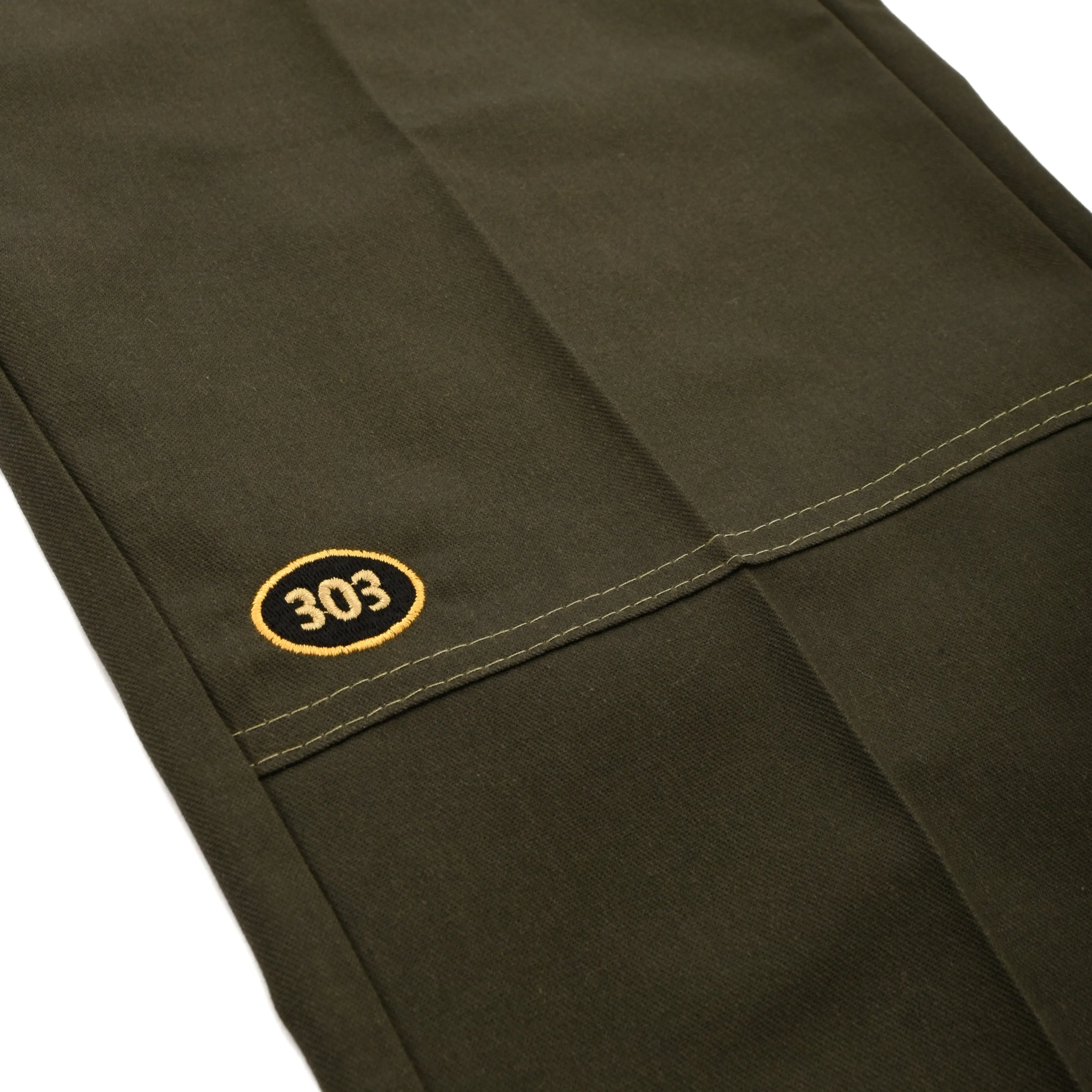 303 Boards - 303 X Paky Wild Frontier X Dickies Skateboarding Regular Fit Double Knee Pants (Olive Green)