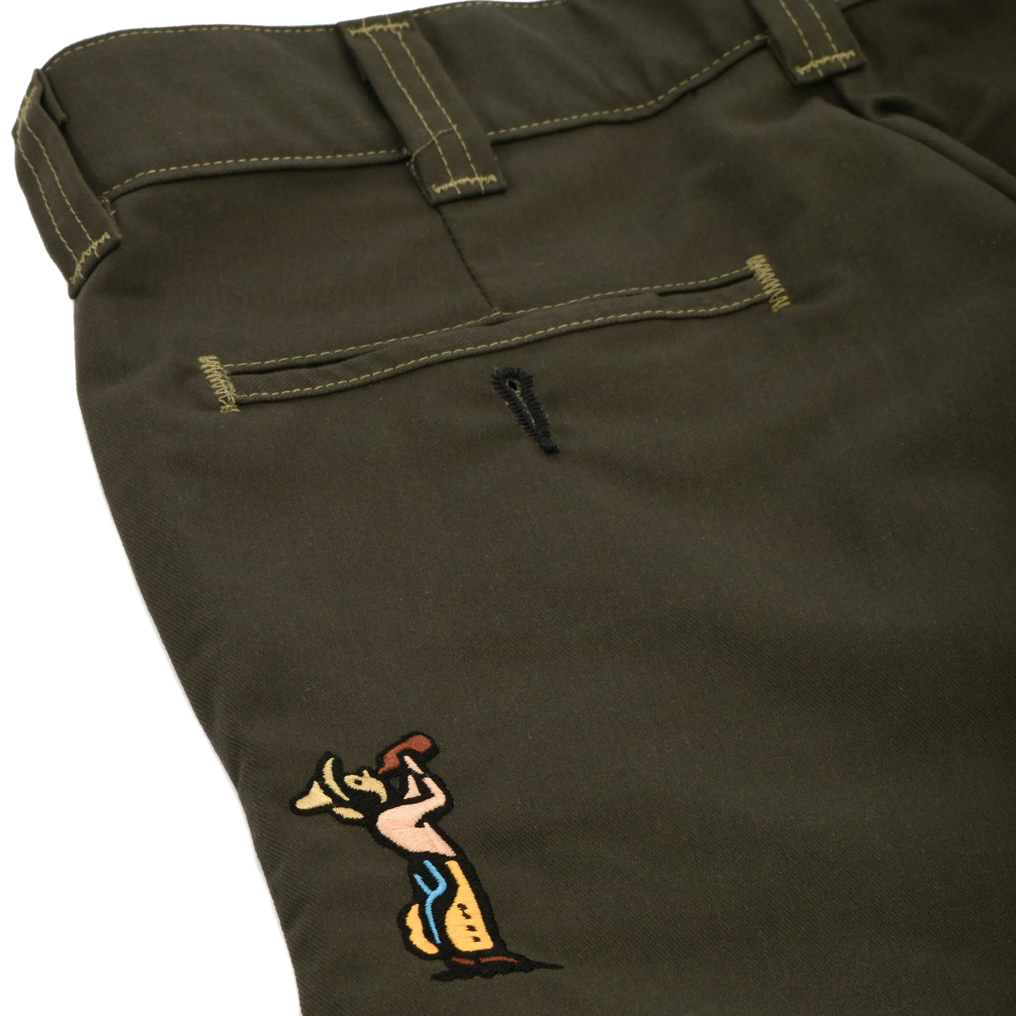 303 Boards - 303 X Paky Wild Frontier X Dickies Skateboarding Regular Fit Double Knee Pants (Olive Green)
