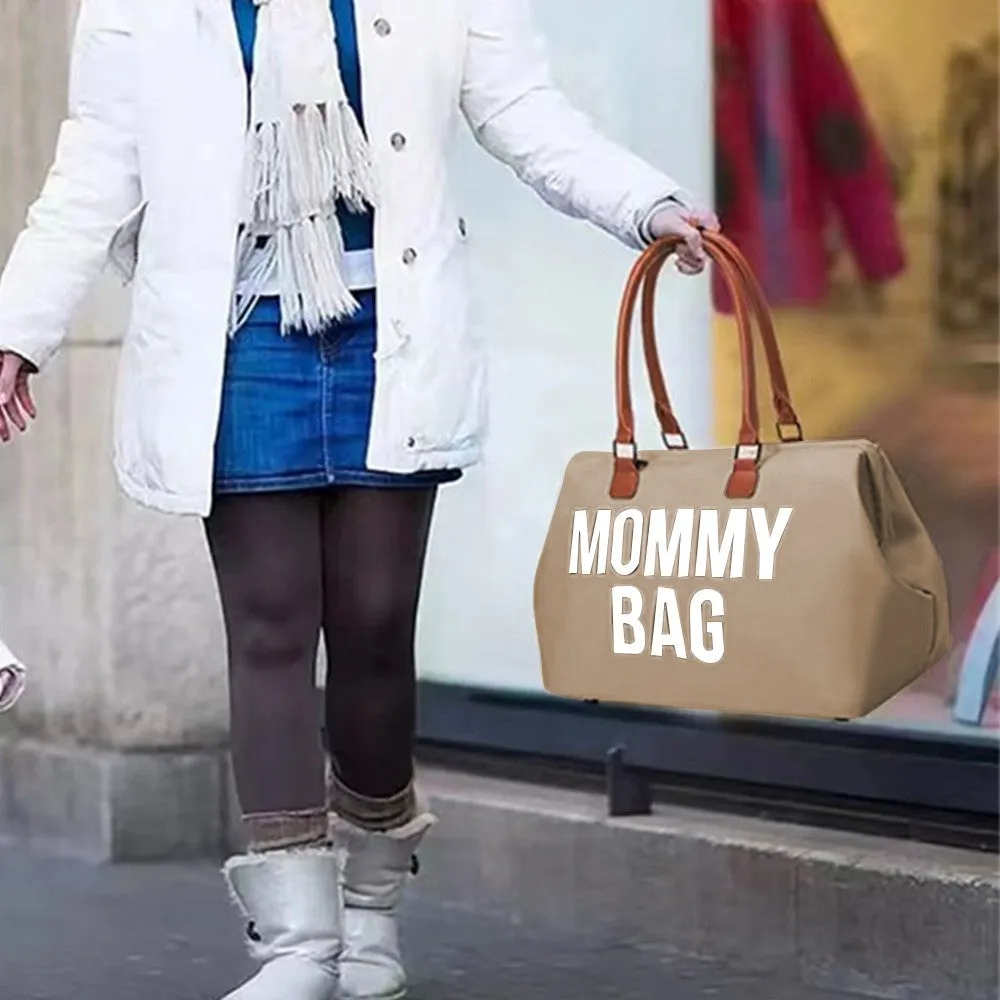 3Pcs Mommy Bag Baby Diaper Bag Large Functional Travel Overnight Pregnancy Bag Khaki
