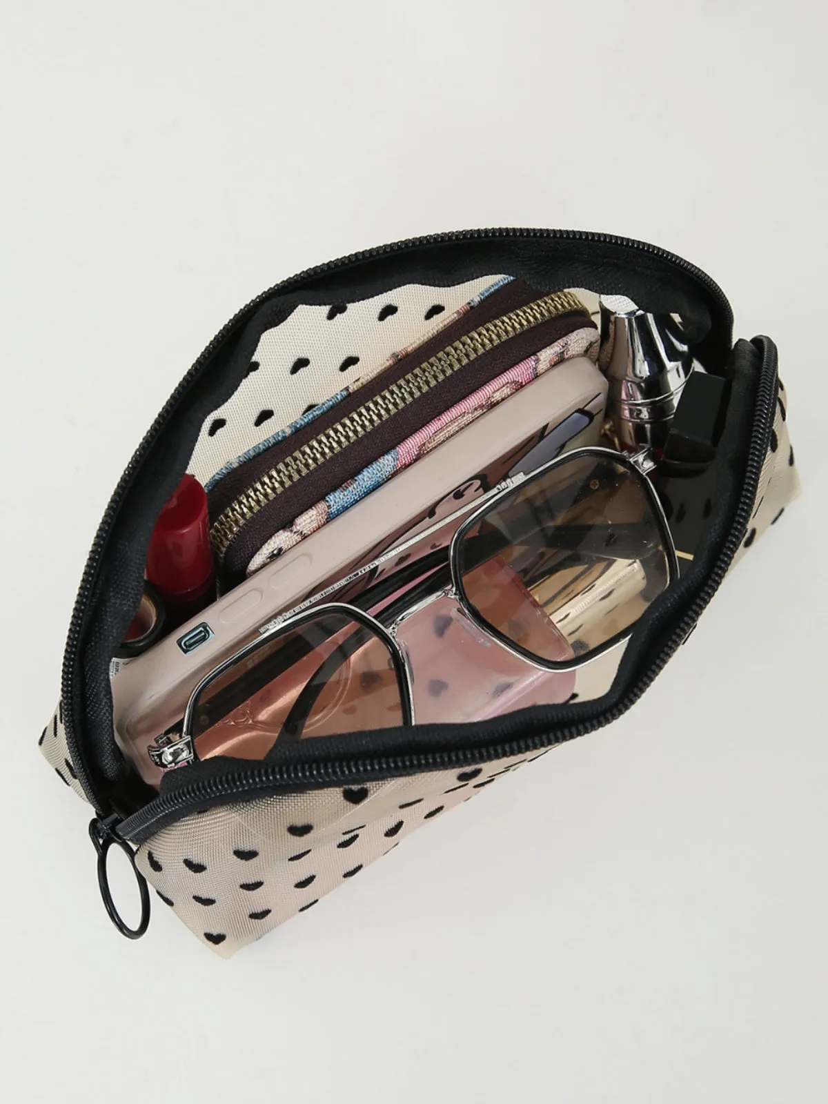 4-Piece Heart Polyester Storage Bag Set for Stylish Organization