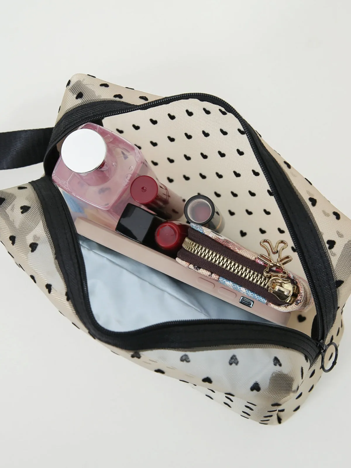4-Piece Heart Polyester Storage Bag Set for Stylish Organization