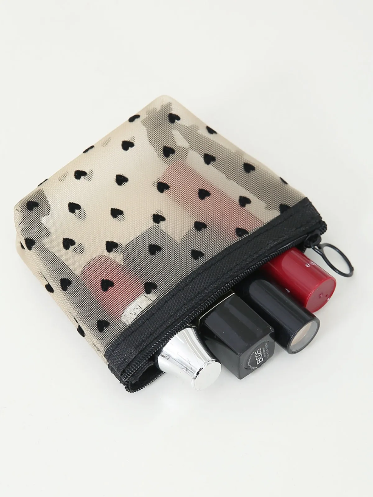 4-Piece Heart Polyester Storage Bag Set for Stylish Organization