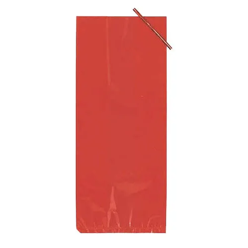5 In. X 11 In. Red Poly Bags | 36 Count