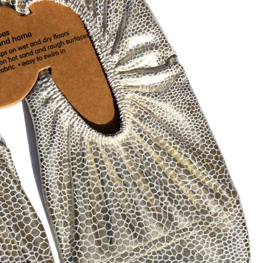 Adult Gold Glitter Foil Print Slipfree Shoes