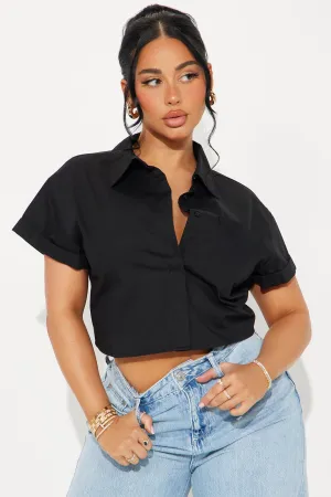 All Day Poplin Shirt - Black