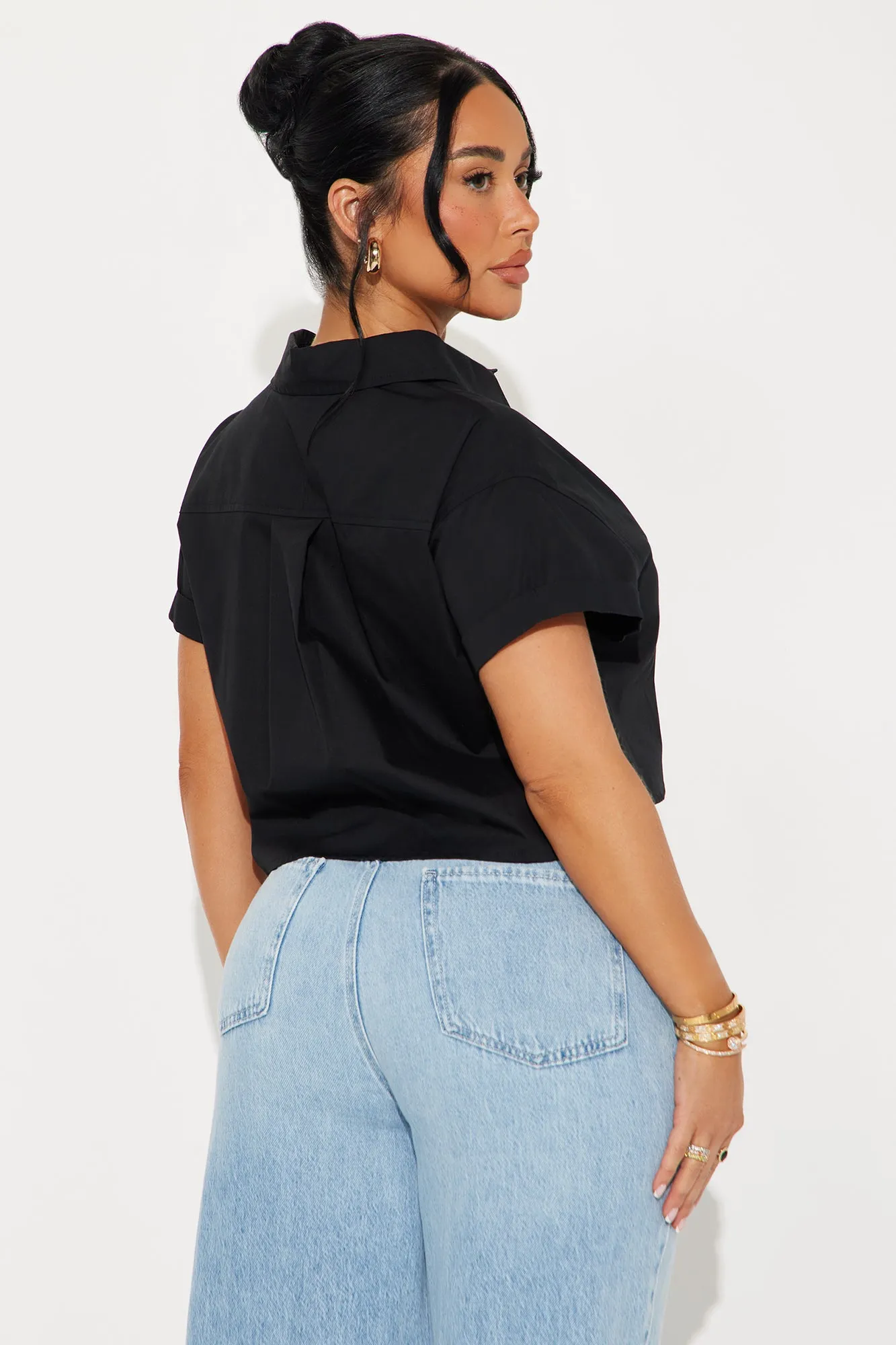 All Day Poplin Shirt - Black
