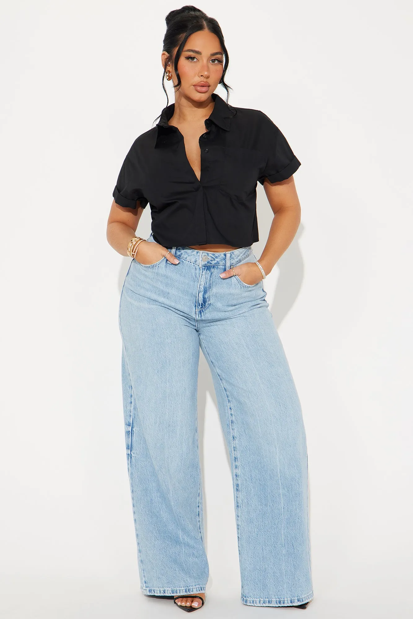 All Day Poplin Shirt - Black