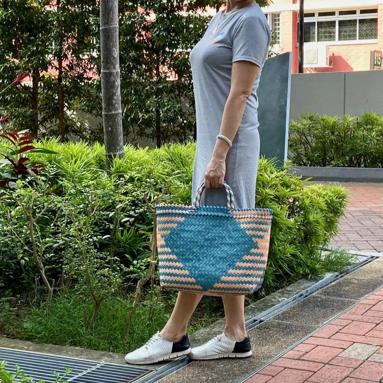 Auntie Chic Bag (L,Blue)