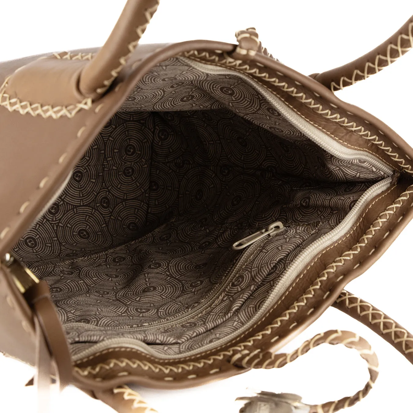 Azetha : Ladies Leather Shopper Handbag in Caramel Relaxa