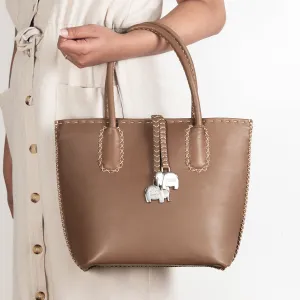Azetha : Ladies Leather Shopper Handbag in Caramel Relaxa