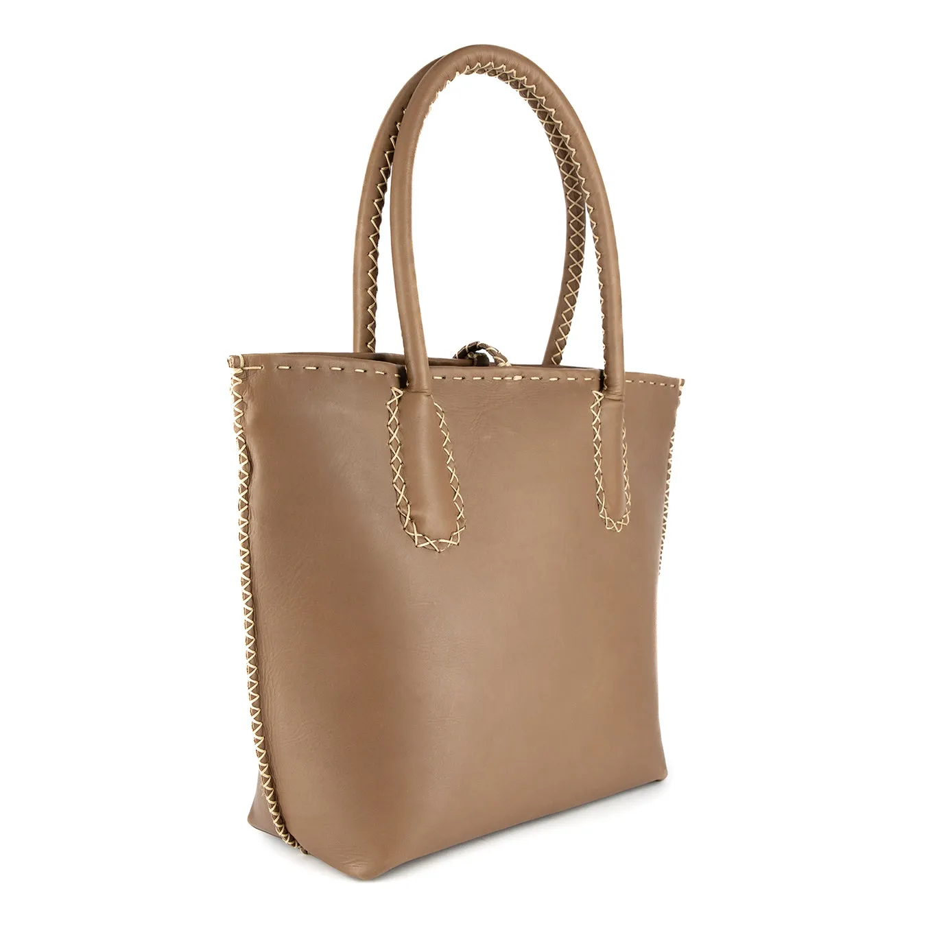 Azetha : Ladies Leather Shopper Handbag in Caramel Relaxa