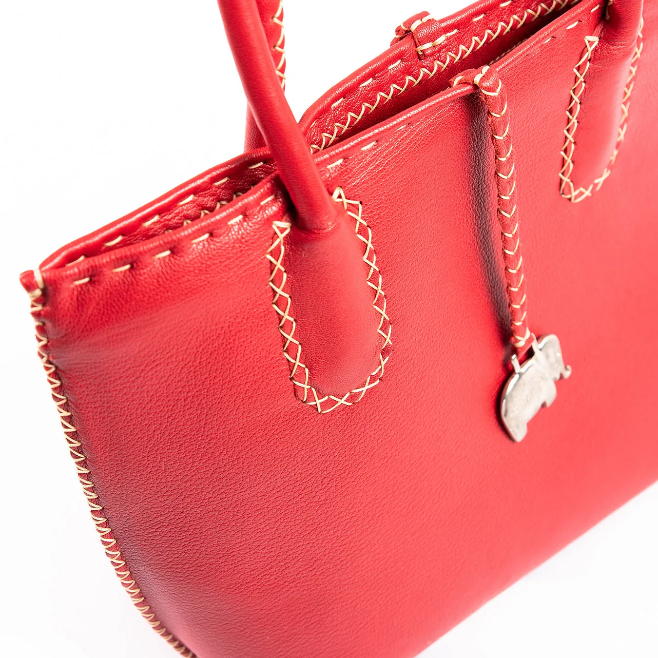 Azetha : Ladies Leather Shopper Handbag in Valentine Cayak