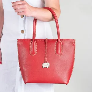 Azetha : Ladies Leather Shopper Handbag in Valentine Cayak