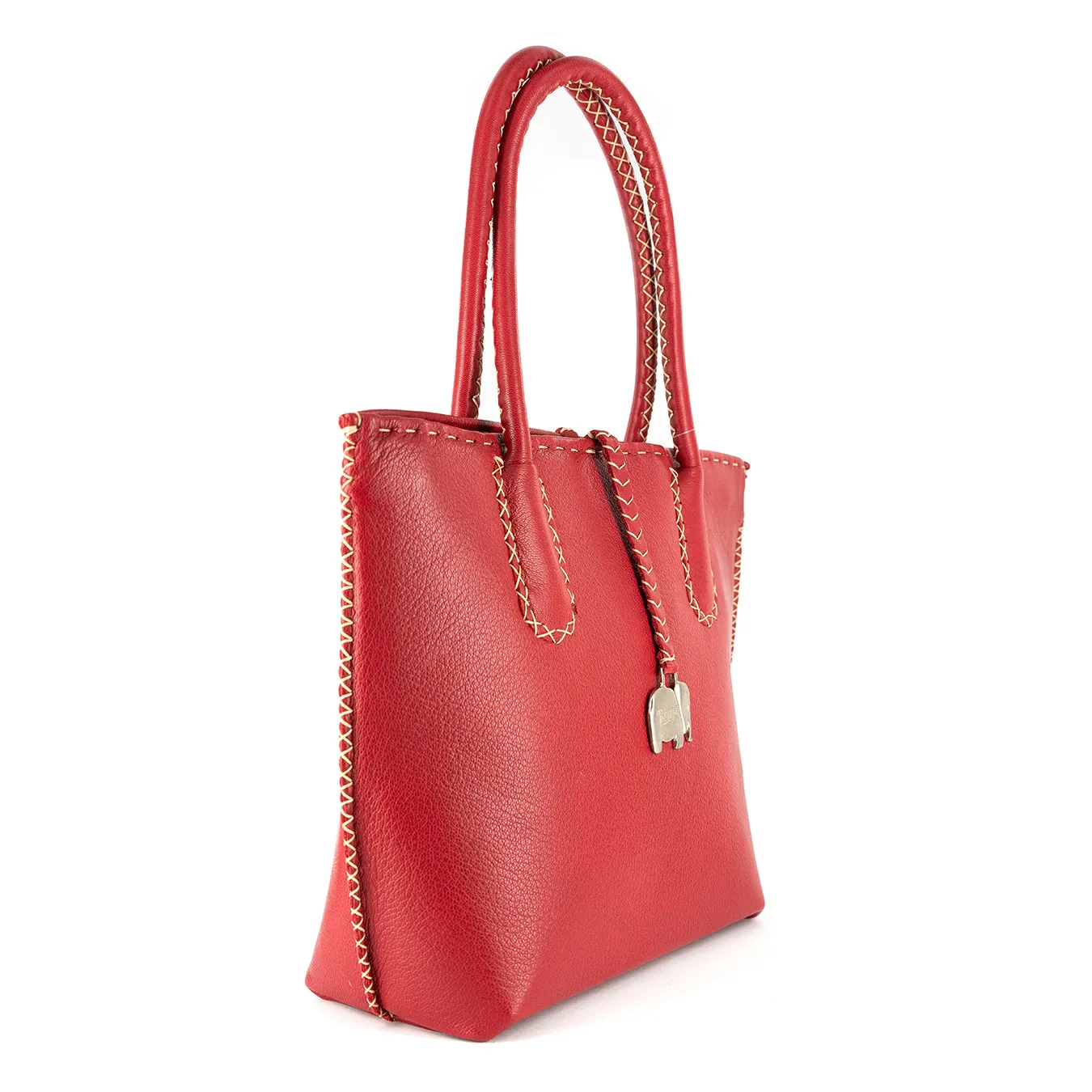 Azetha : Ladies Leather Shopper Handbag in Valentine Cayak