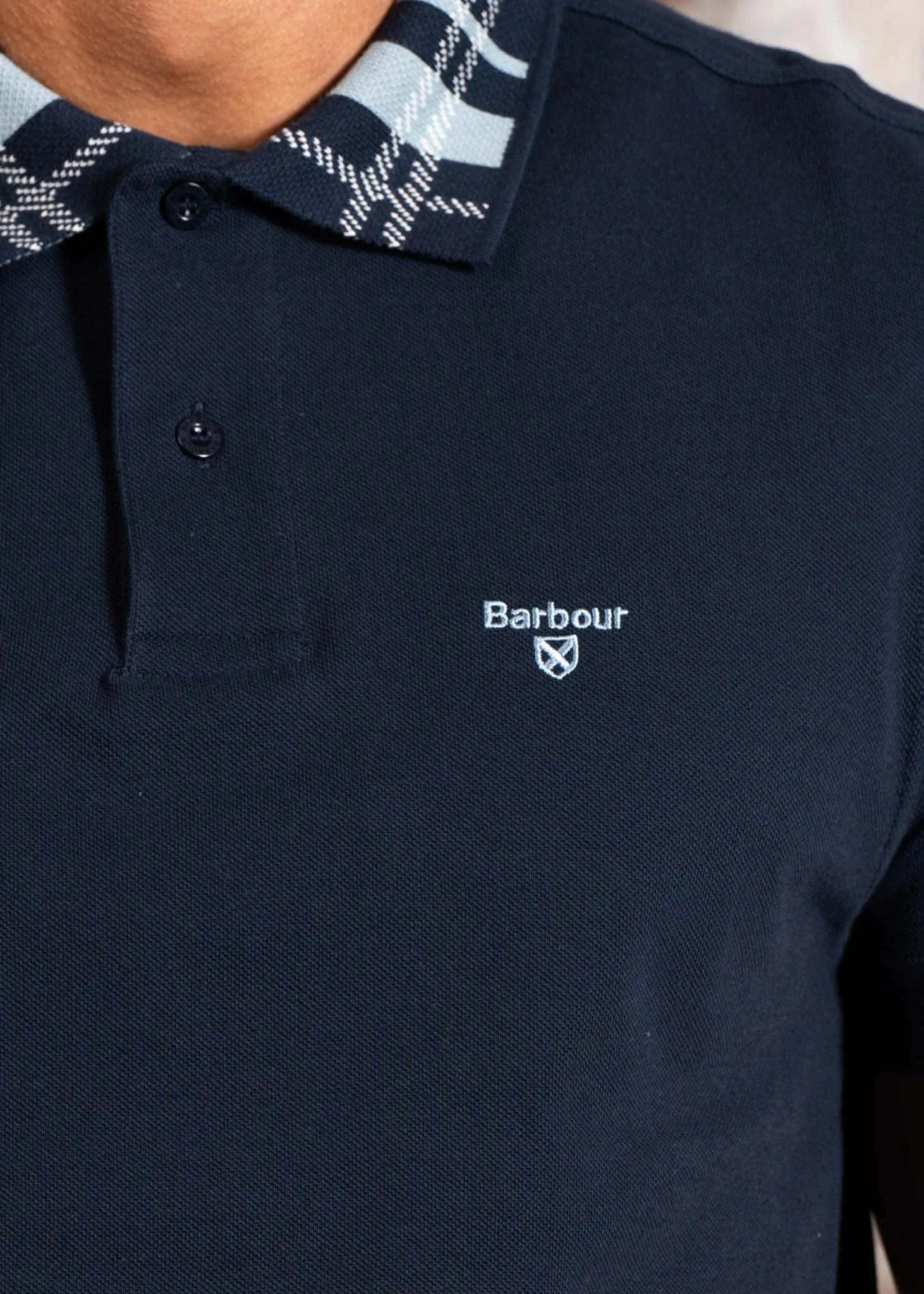Barbour trematon tailored fit polo shirt - navy