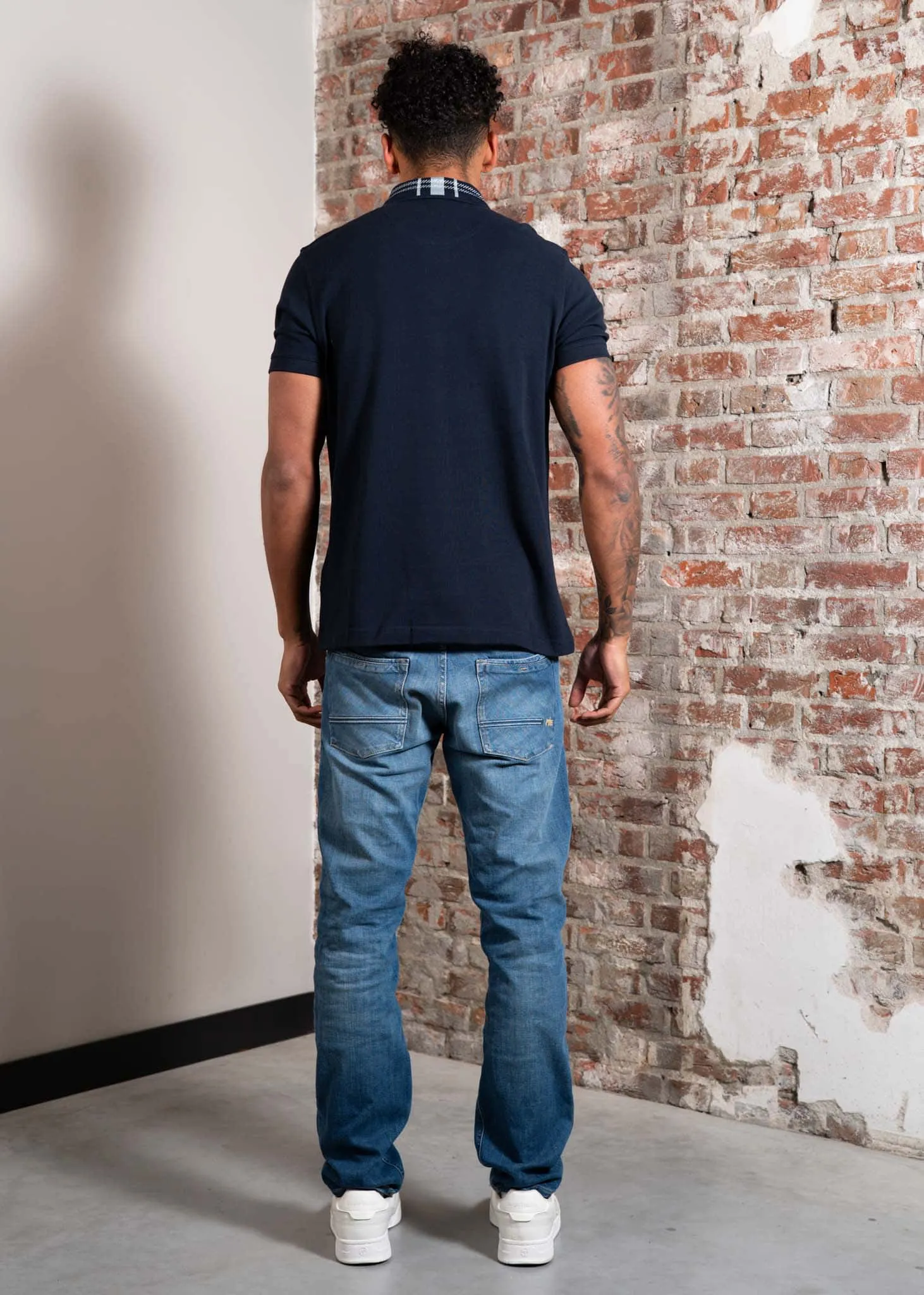 Barbour trematon tailored fit polo shirt - navy