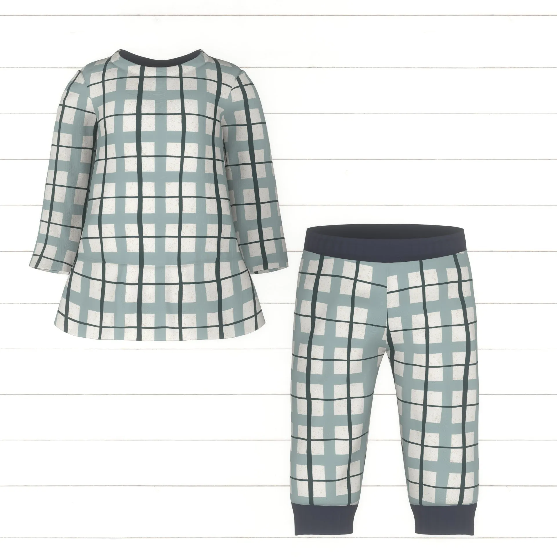 beach picnic blue sandy textured bohemian hand drawn gingham plaid, Boho Splash collection