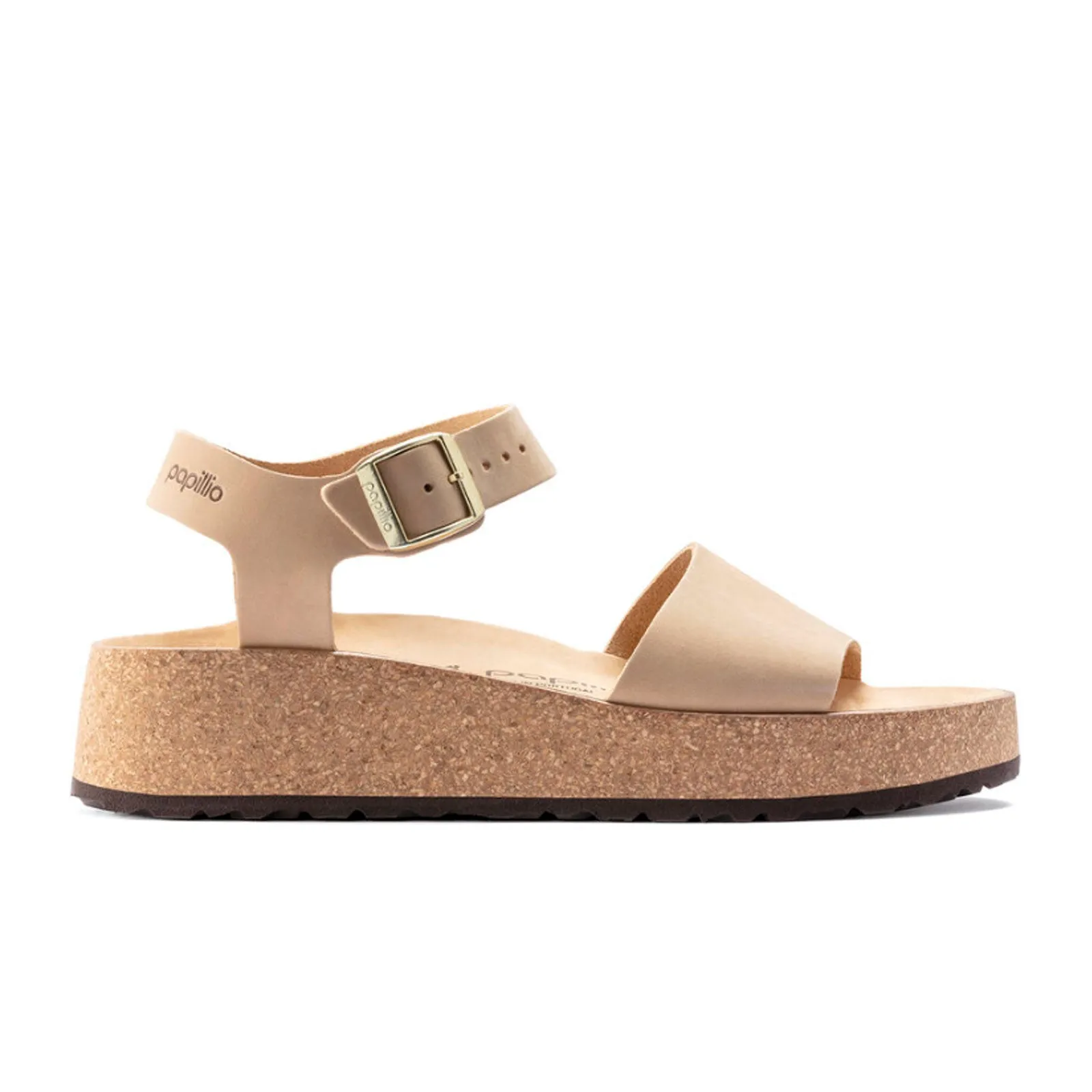 Birkenstock Glenda Narrow Wedge Sandal (Women) - Sandcastle Leather