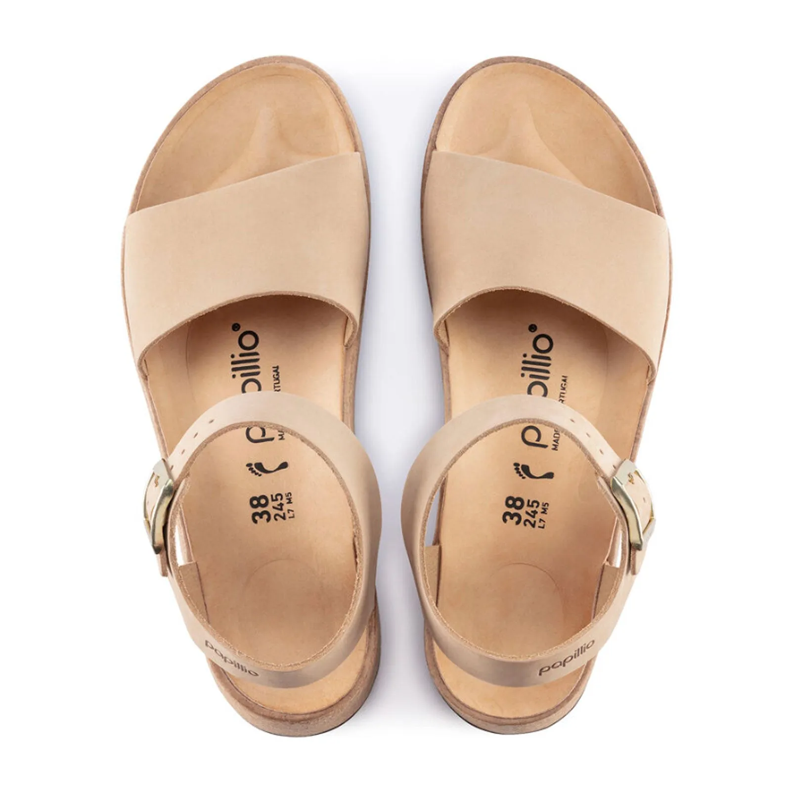 Birkenstock Glenda Narrow Wedge Sandal (Women) - Sandcastle Leather