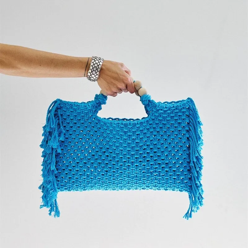 Boho-Chic Crochet Style Summer Fringe Beach Bags