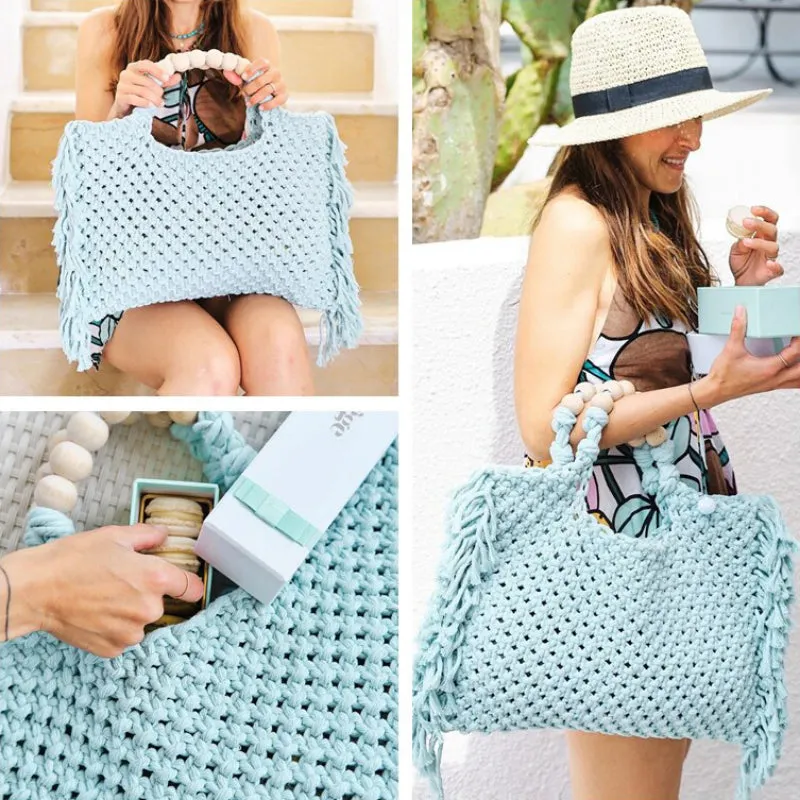 Boho-Chic Crochet Style Summer Fringe Beach Bags