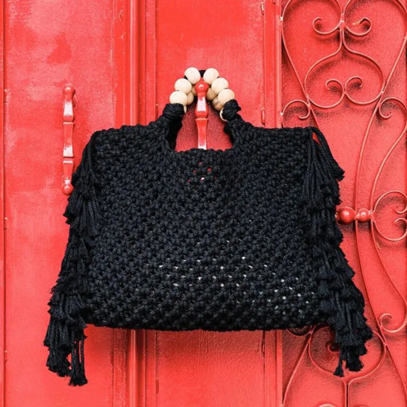 Boho-Chic Crochet Style Summer Fringe Beach Bags