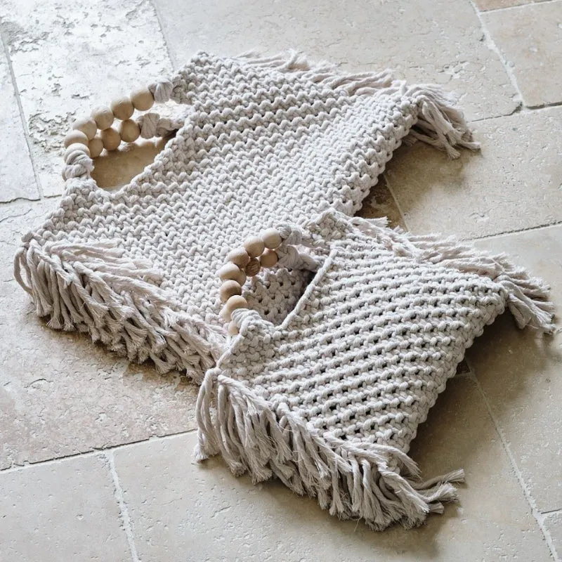 Boho-Chic Crochet Style Summer Fringe Beach Bags