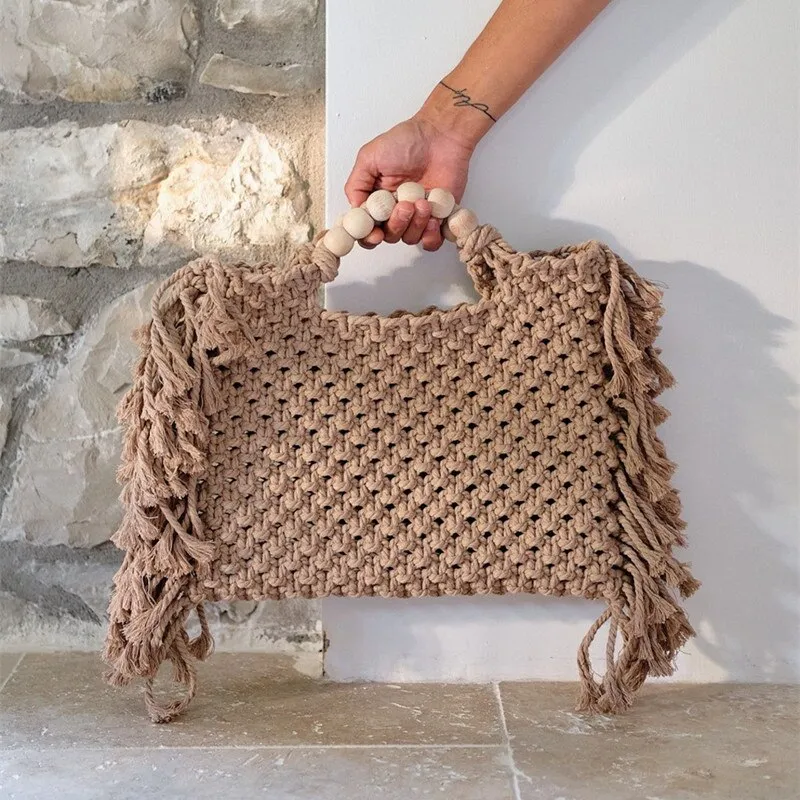 Boho-Chic Crochet Style Summer Fringe Beach Bags