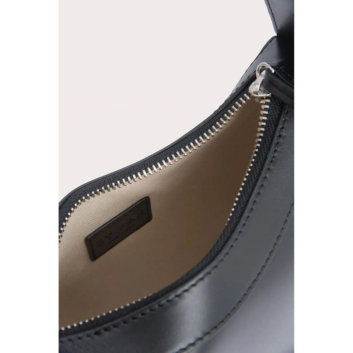 BY FAR KIKI BLACK BOX CALF LEATHER