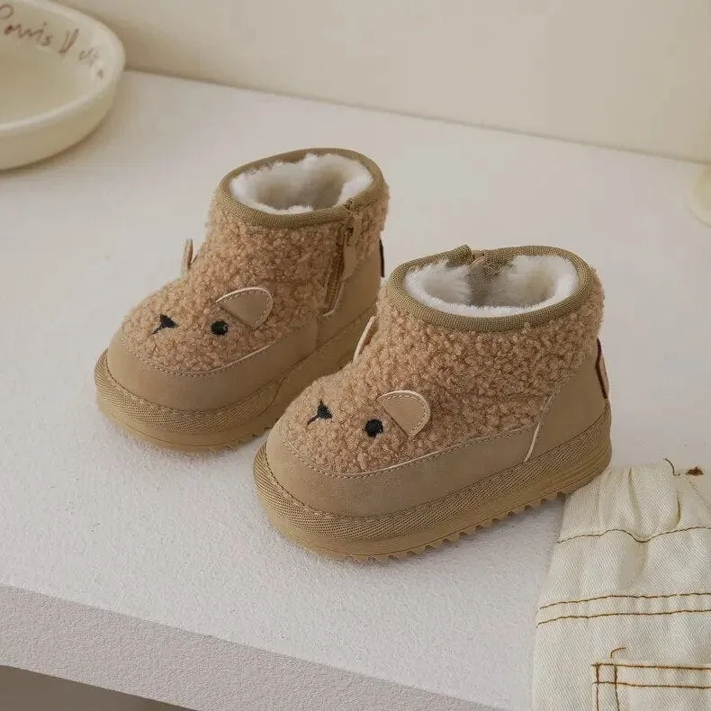 Cartoon Bear Kids Snow Boots