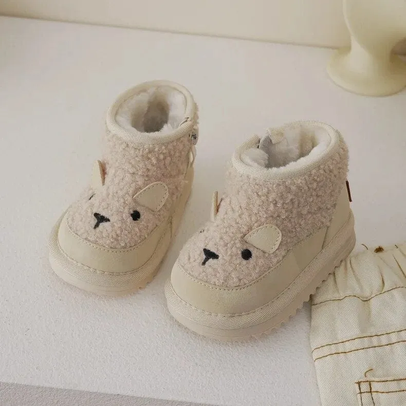 Cartoon Bear Kids Snow Boots