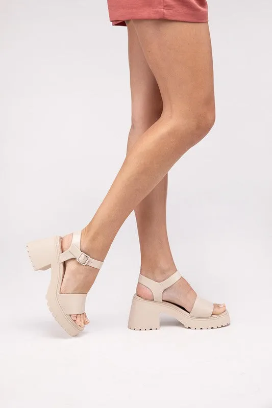 Casual Chunky Platform Heel Sandals