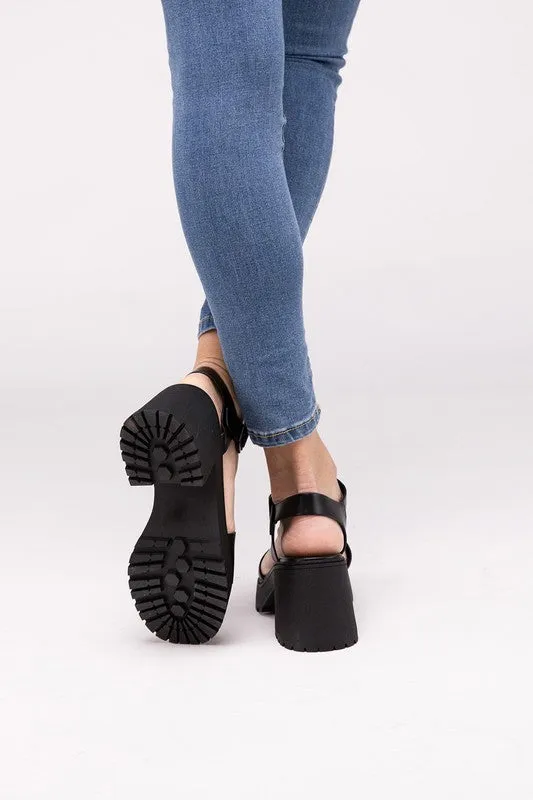 Casual Chunky Platform Heel Sandals