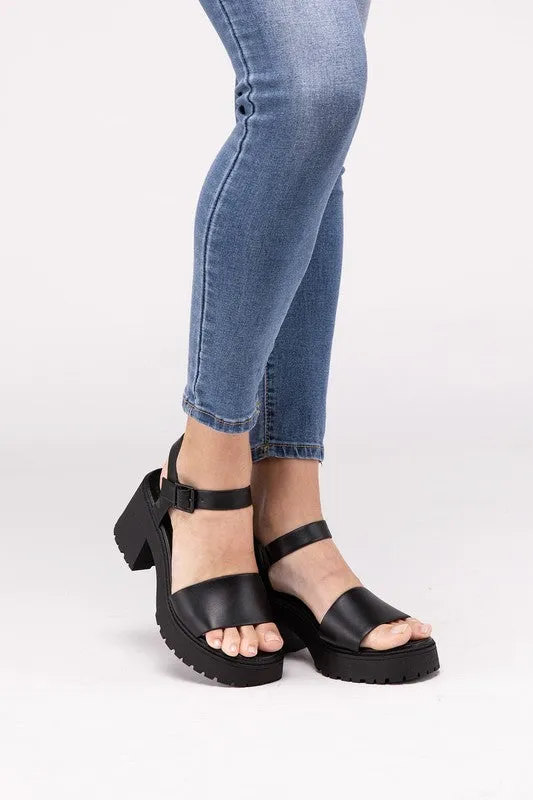 Casual Chunky Platform Heel Sandals