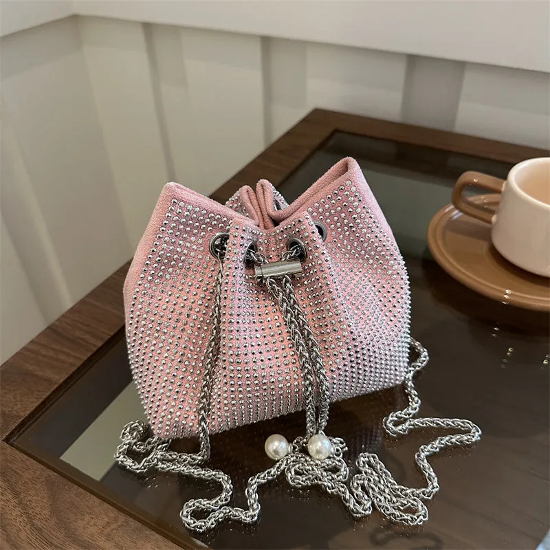 Celebrities Elegant Solid Pearl Rhinestone Bags(3 Colors)