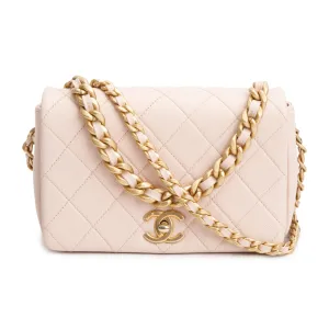 Chanel 2020 Beige Quilted Caviar Leather Small Fashion Therapy Full Flap Bag w/ Box, Receipt & Authenticity Card