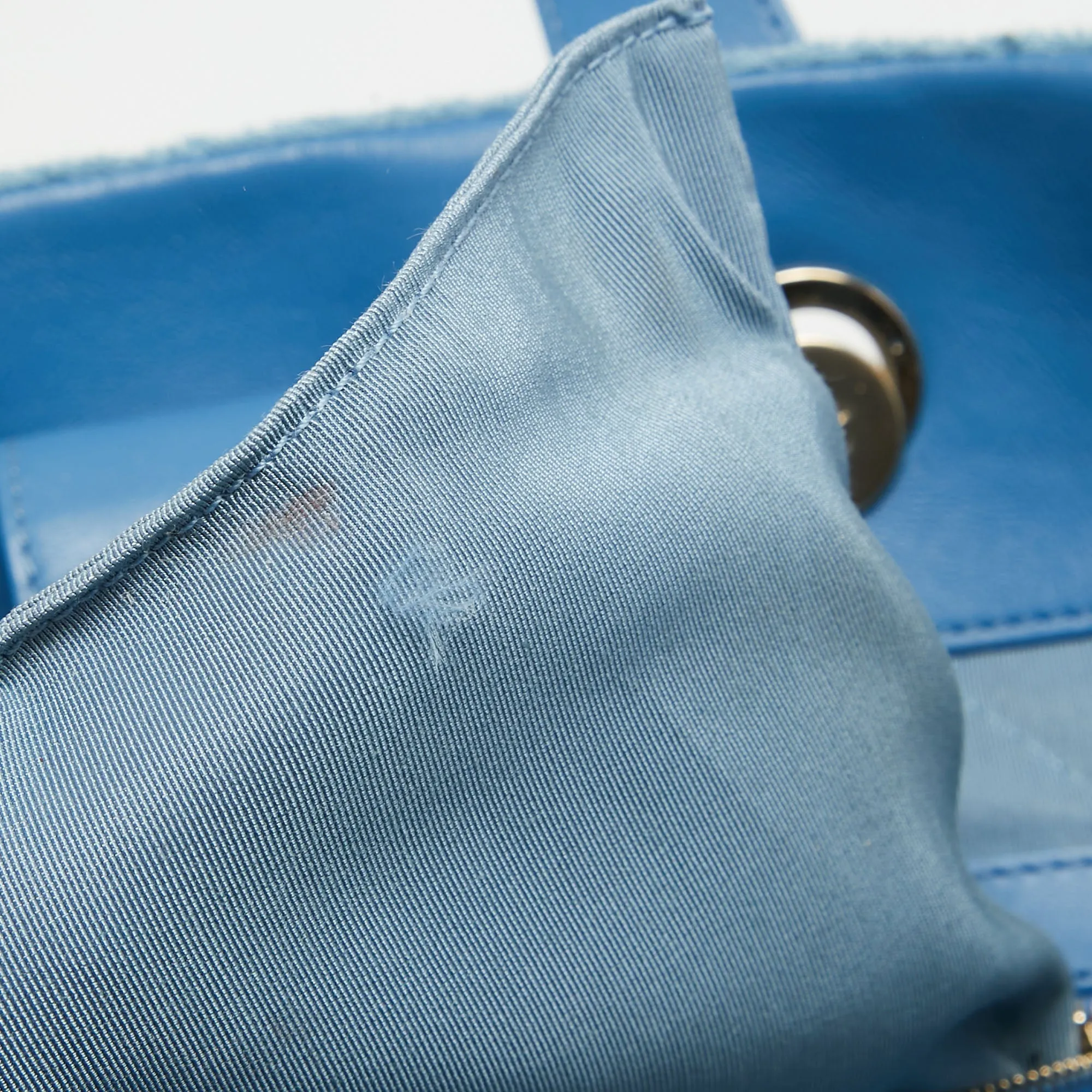 CHANEL Light Blue Quilted Terry Cloth Coco Beach Shopper Tote