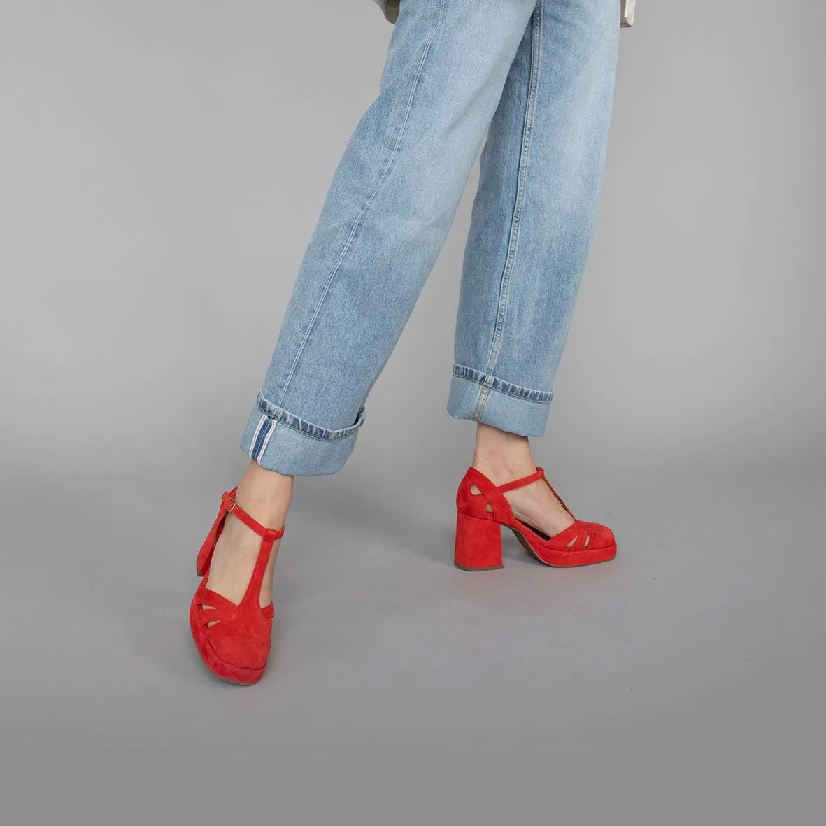 Chaza Red Suede
