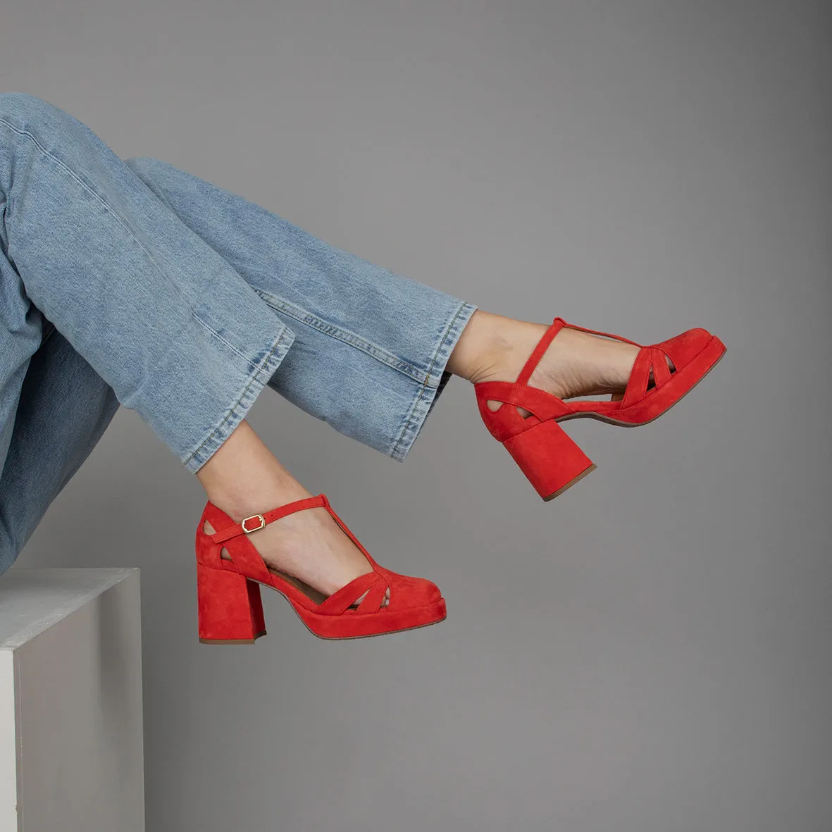 Chaza Red Suede