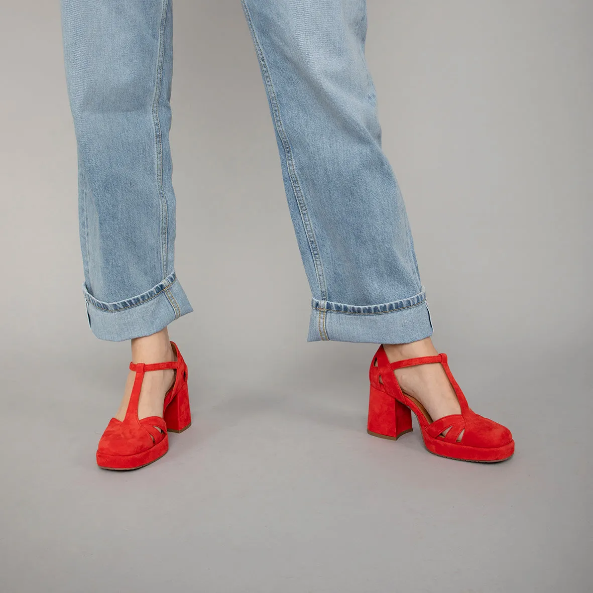 Chaza Red Suede