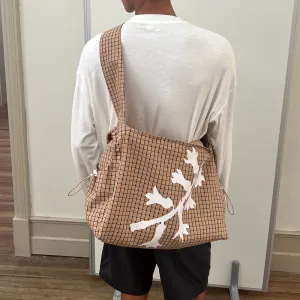 Checkered Floral Shoulder Bag