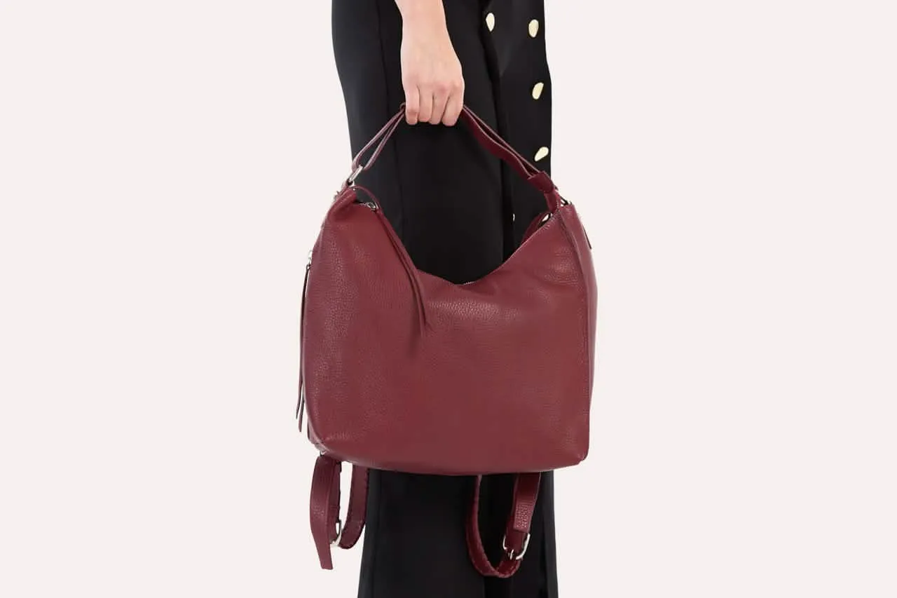Chic Multi-Functional Leather Bag