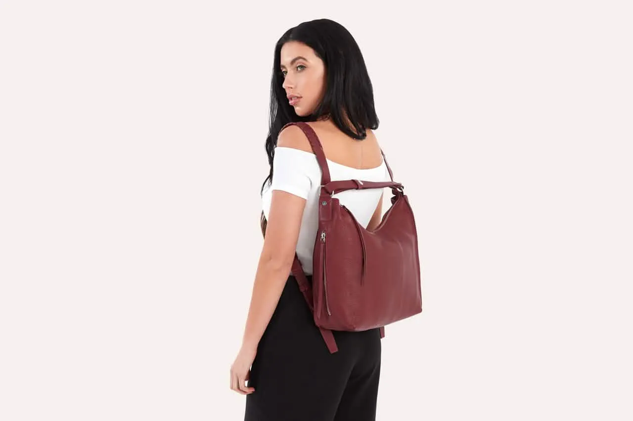 Chic Multi-Functional Leather Bag
