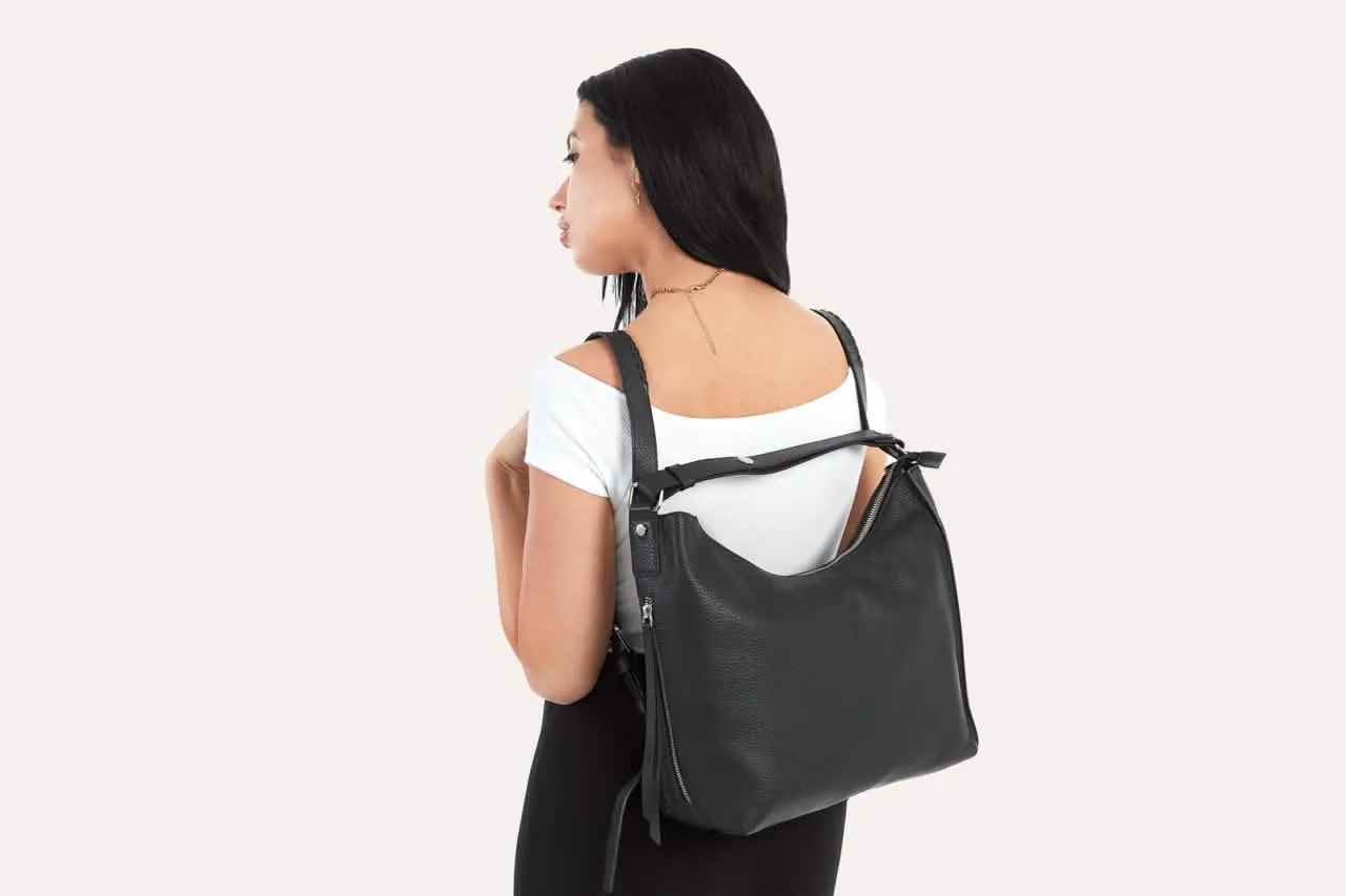 Chic Multi-Functional Leather Bag