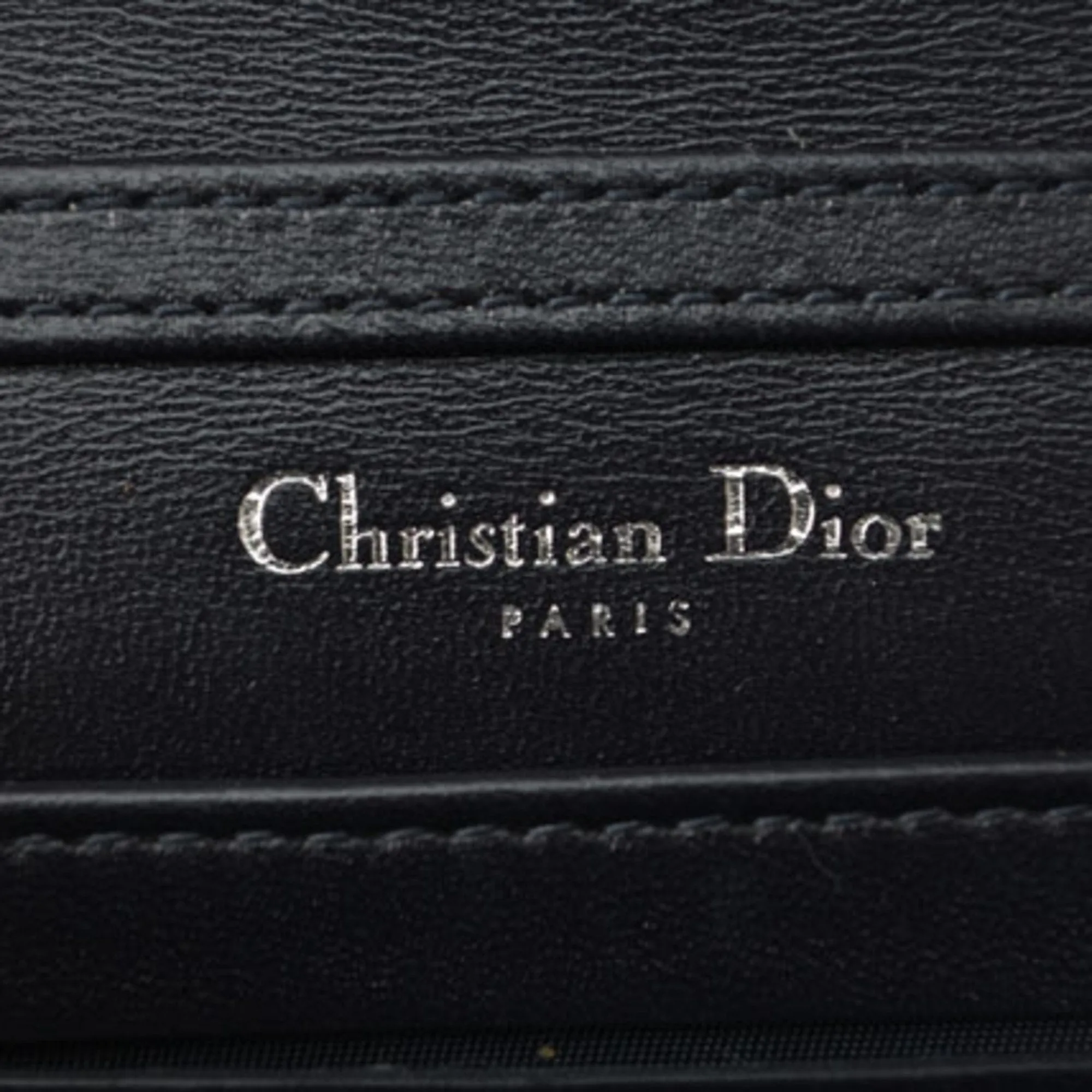 Christian Dior Chain Pouch Cannage Patent Leather Light Blue