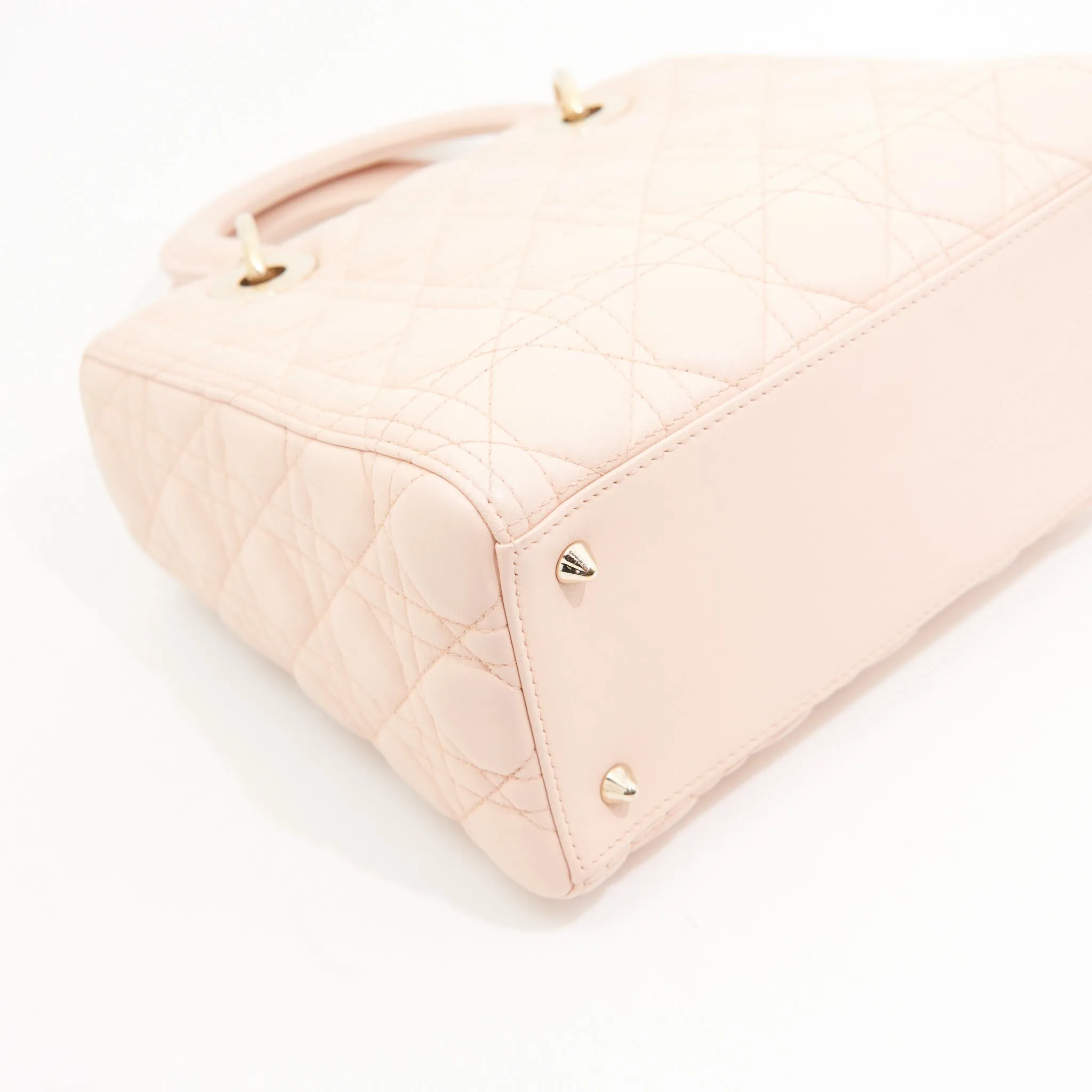 Christian Dior Lambskin Lady Dior Medium in Pink