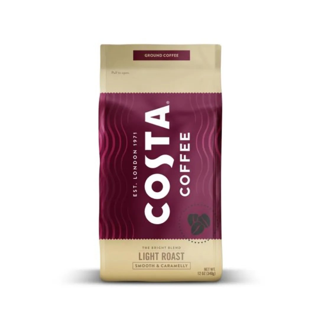 Costa Light Roast Ground Coffee, 12 oz bag (10 count); 704900