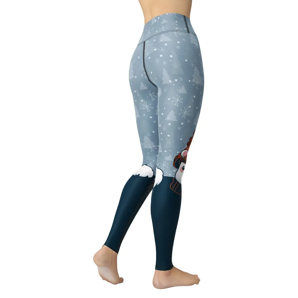 Cozy Cute Bear Yoga Leggings