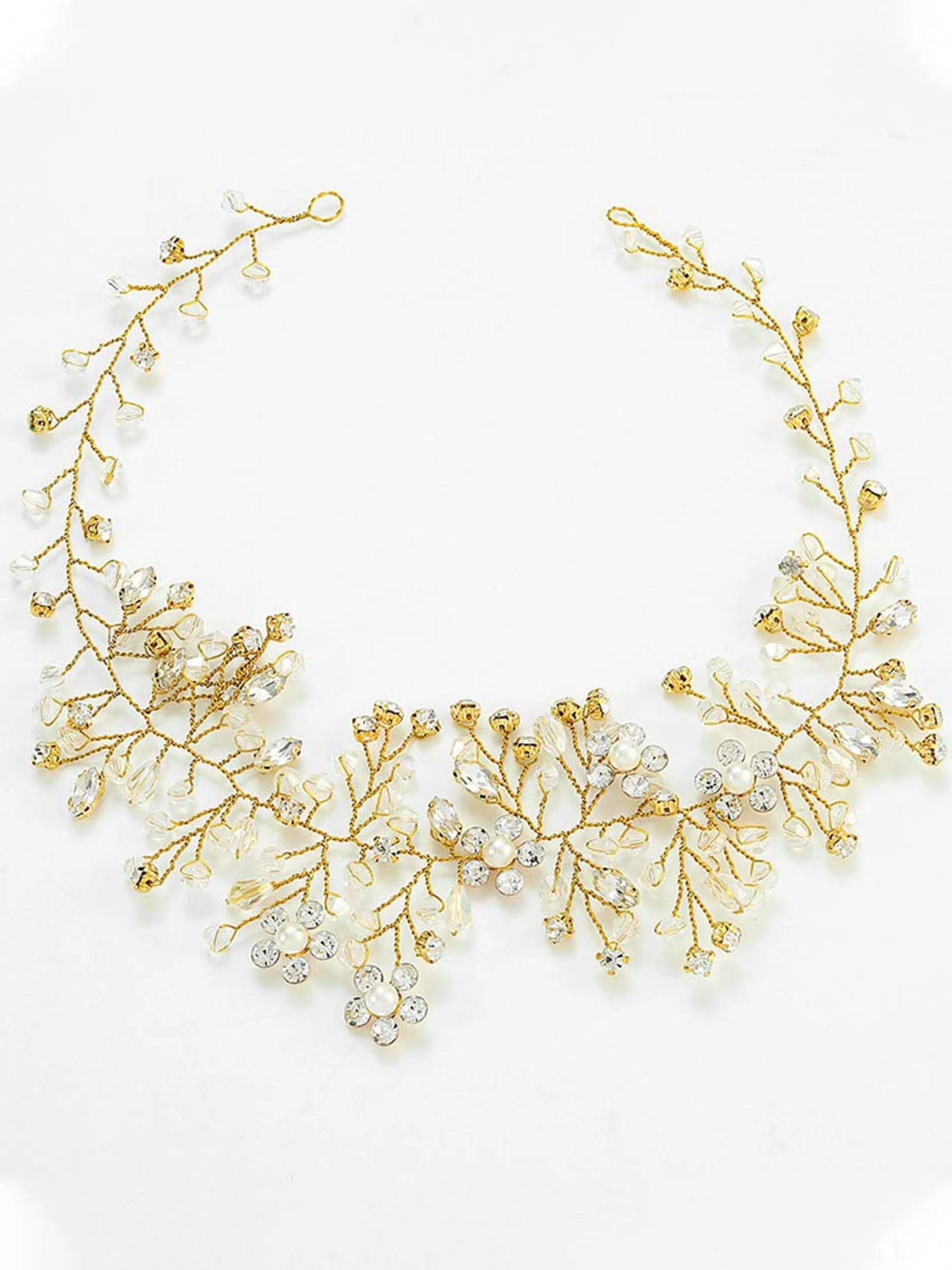 Crystal Wedding Hair Flower Bride Hair Vine